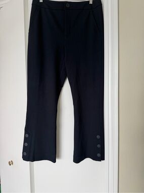 CAbi NavyWomen's Pants with Subtle Hem Detail